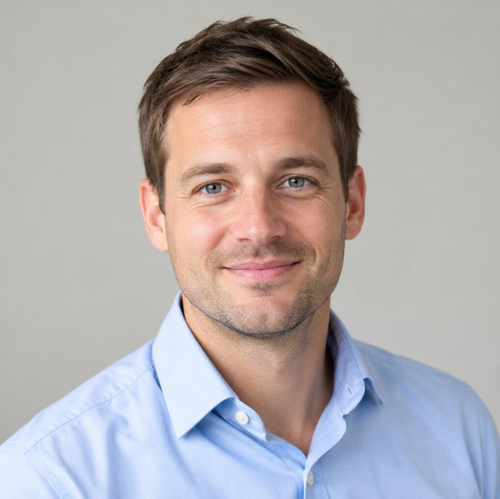 Portrait of a man in a light shirt